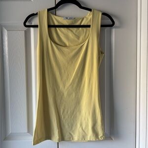 Zara butter yellow scoop neck tank